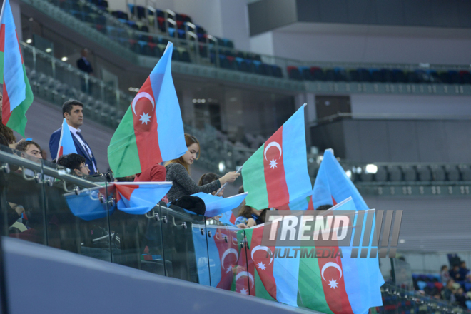 Bakıda idman gimnastikası üzrə Dünya Kuboku yarışlarının ilk günü start götürüb. Azərbaycan, 19 fevral, 2016